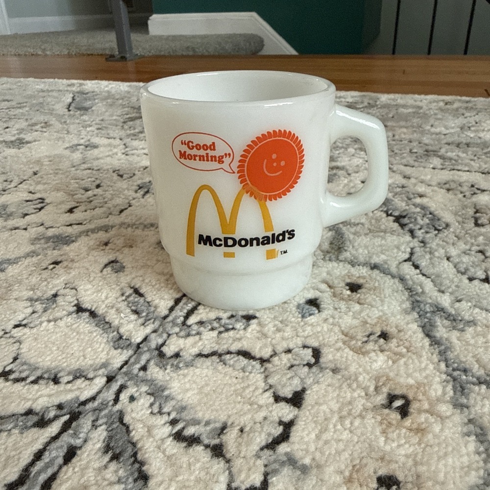 Vintage Fire King Anchor Hocking Milk Glass McDonald's Coffee Mug/Cup